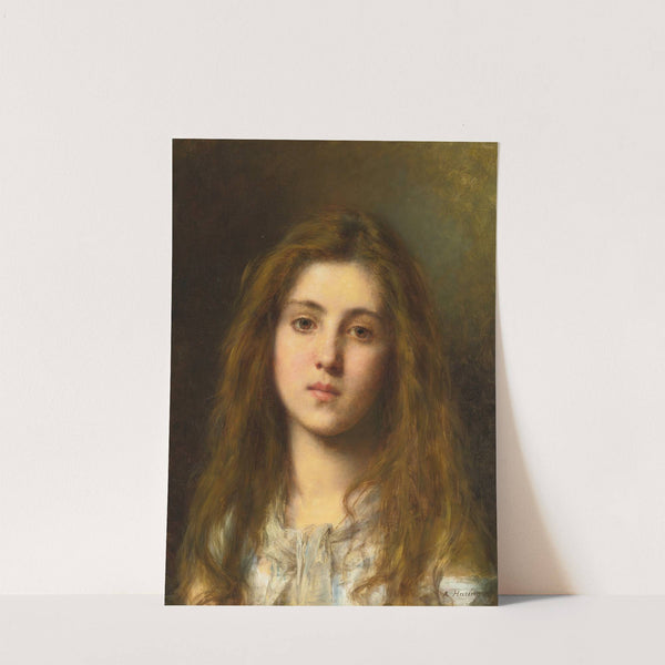 Portrait Of A Young Girl by Alexei Harlamoff