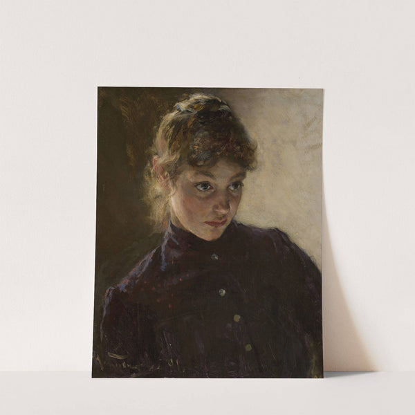 Portrait of a young girl (1891) by Nikolai Dmitrievich Kuznetsov