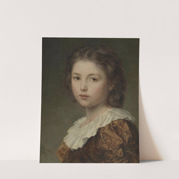 Portrait Of A Young Girl by Ludwig Knaus
