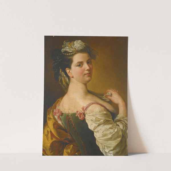 Portrait Of A Young Girl As A Shepherdess by Pier Leone Ghezzi