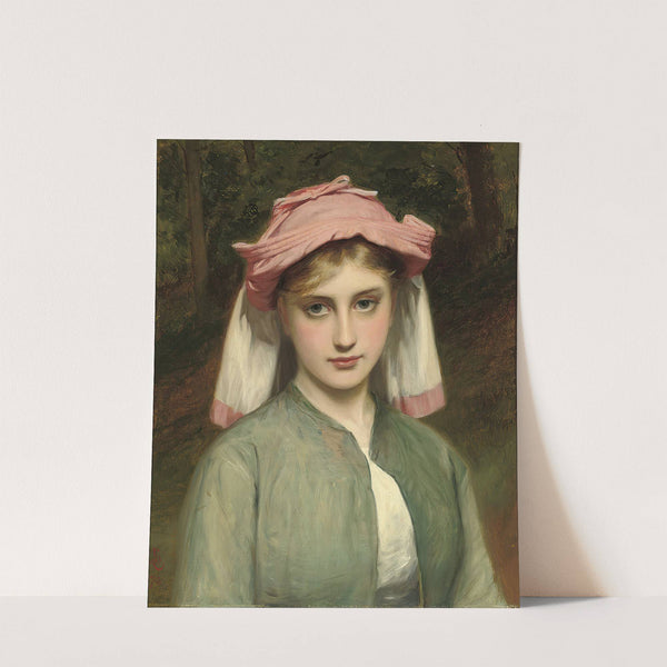 Portrait of a young girl in a forest (1878) by Charles Sillem Lidderdale