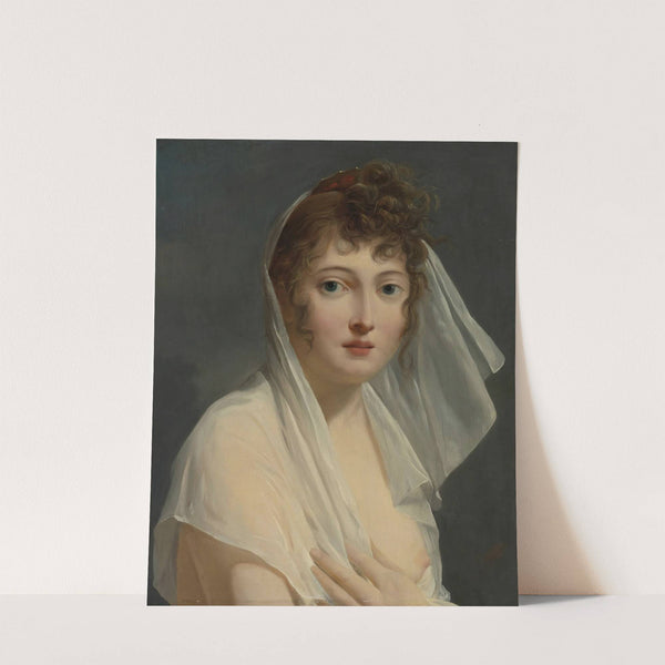 Portrait Of A Young Lady Wearing A Veil (circa 1800) by French School
