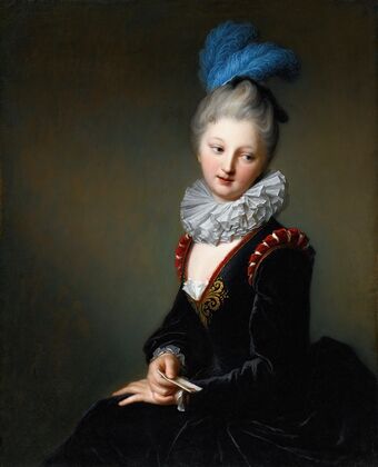 Portrait Of A Young Lady With A Letter, Thought To Be Mademoiselle Christine-Antoinette-Charlotte Desmares — size preview