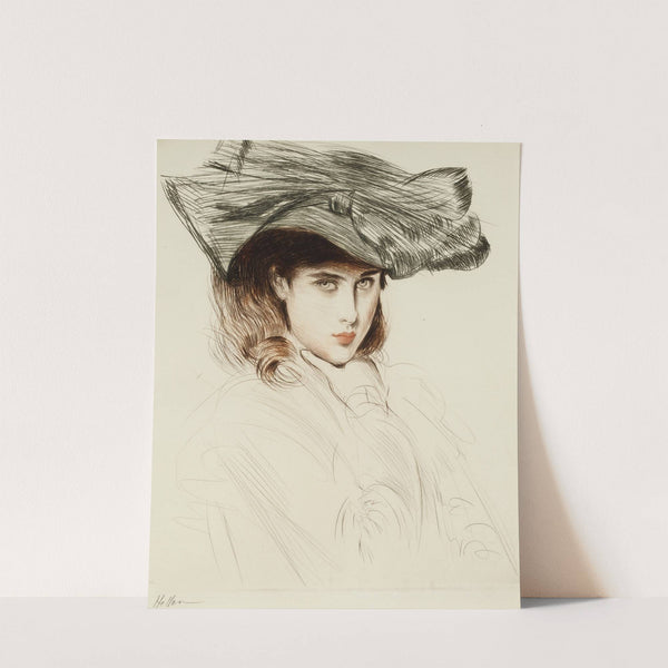 Portrait of a Young Lady with Hat by Paul César Helleu