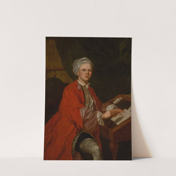 Portrait of a young man at his writing desk (1748) by Cosmo Alexander