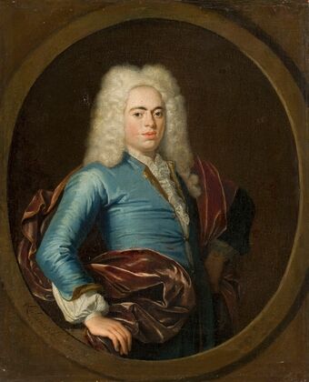 Portrait of a young man in a wig