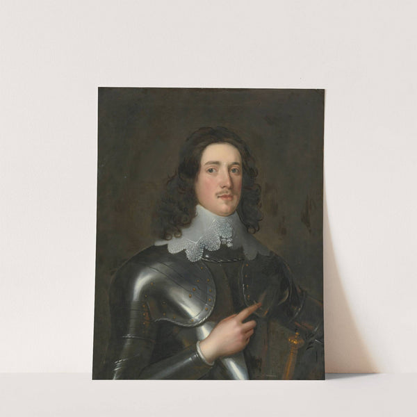 Portrait of a young man in armor with a lace collar by Robert Walker