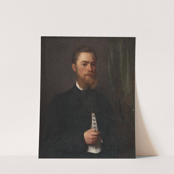 Portrait of a young man. Law student Gejza Bencúr by Gyula Benczúr