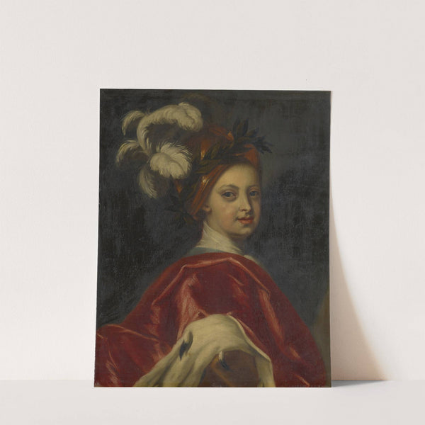 Portrait Of A Young Man With A Feather Cap by Johannes Kupeczky