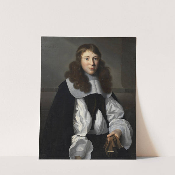 Portrait of a young man with gloves by Isaack Luttichuys