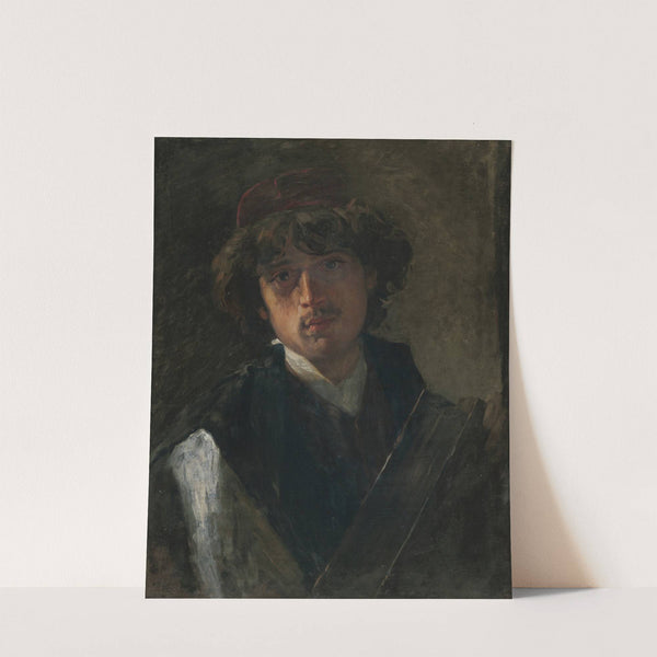 Portrait of a young rabbi by Václav Brožík