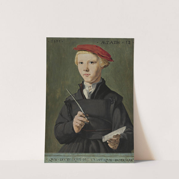 Portrait of a young scholar by Jan van Scorel