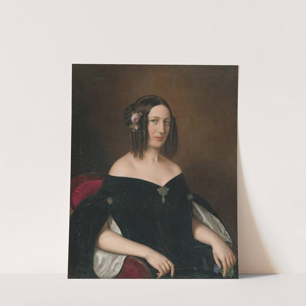 Portrait of a young widow by Miklós Barabás