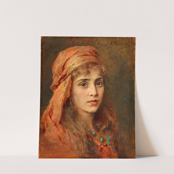 Portrait of a young woman by Konstantin Egorovich Makovsky