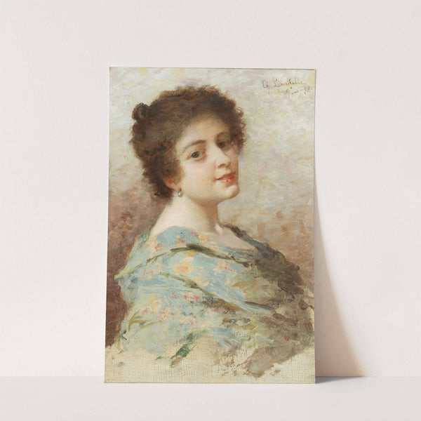 Portrait of a young woman by Charles Landelle