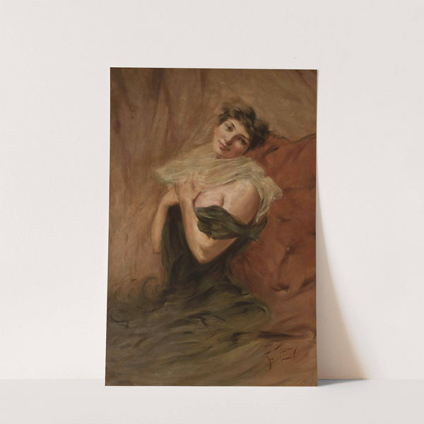 Portrait of a young woman by Franciszek Żmurko