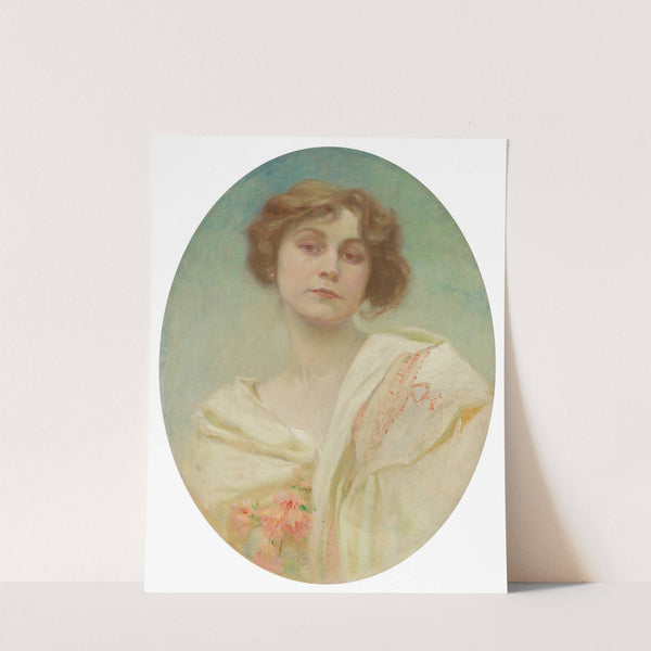 Portrait of a young woman in folk costume (1921) by Alphonse Mucha