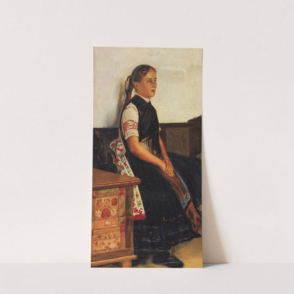 Portrait of a Young Woman in Traditional Dress by Nikolai Vasilievich Haritonoff