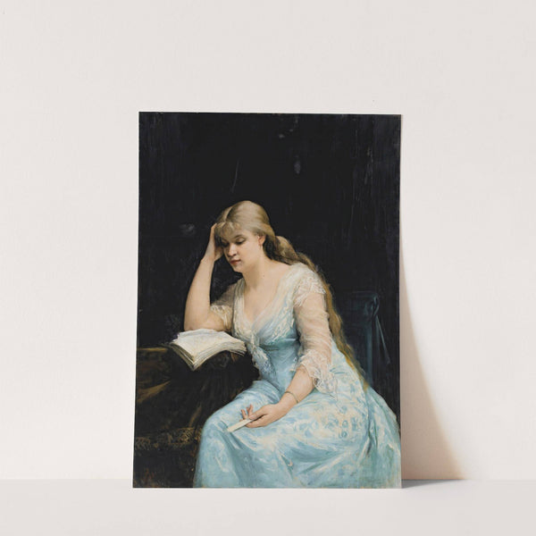 Portrait Of A Young Woman Reading (1880) by Marie Bashkirtseff