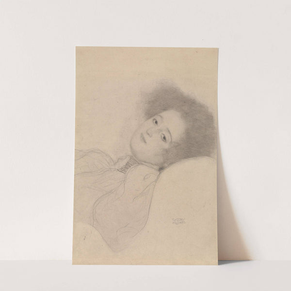 Portrait of a Young Woman Reclining by Gustav Klimt