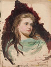 Portrait of a young woman, sketch