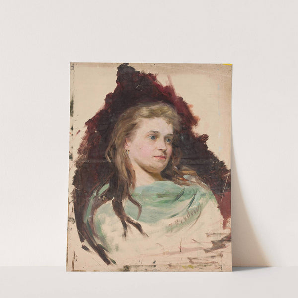 Portrait of a young woman, sketch by Józef Brodowski