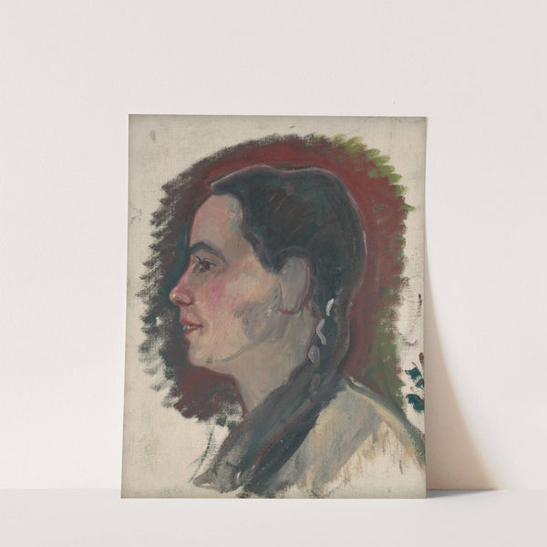 Portrait of a Young Woman with a Braid by Arnold Peter Weisz-Kubínčan