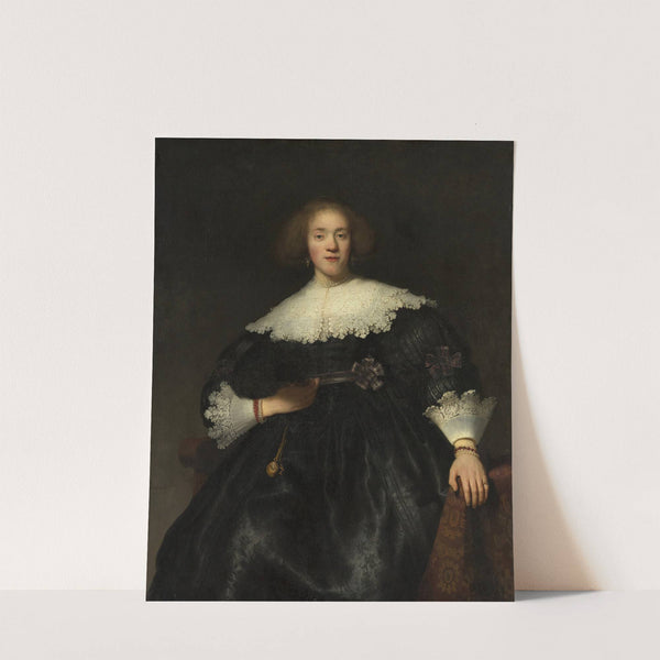 Portrait of a Young Woman with a Fan by Rembrandt van Rijn