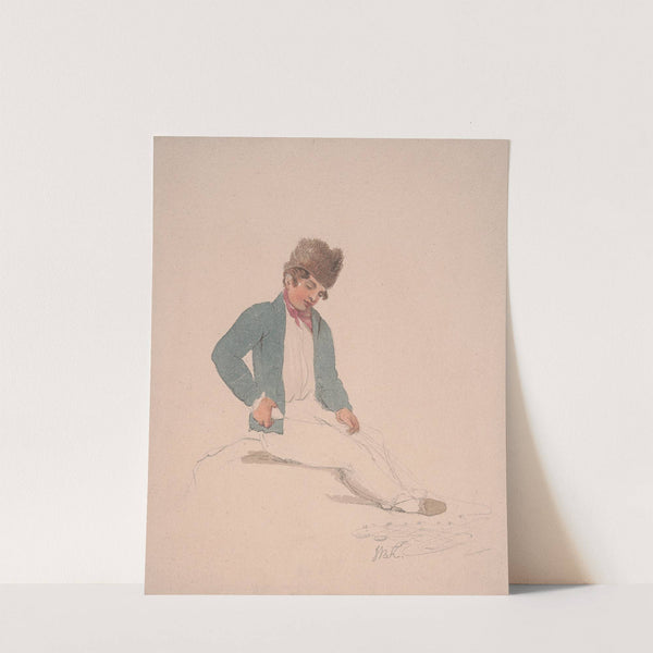 Portrait of a Youth in a Fur Hat by John Baverstock Knight