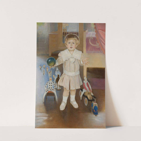 Portrait of Adam Gubrynowicz (1906–) as a child by Stanisław Dębicki