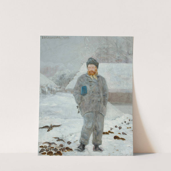 Portrait of Adolf Dygasiński with birds by Jacek Malczewski