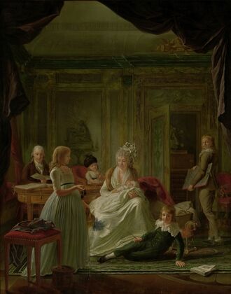 Portrait of Aernout van Beeftingh, his Wife Jacoba Maria Boon and their Children