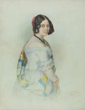 Portrait of Aleksandra, née Stecka, Princess Michałowa Radziwiłł (1840)