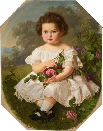 Portrait of Alexandrine Strübe (1859-1920) as a Child (1862)