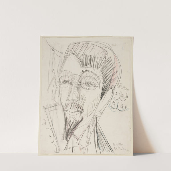 Portrait of Alfred Döblin (ca. 1913) by Ernst Ludwig Kirchner