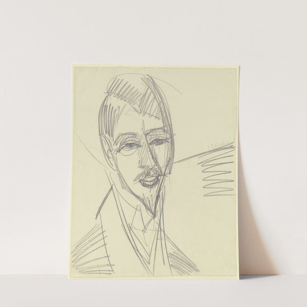 Portrait of Alfred Döblin (ca. 1913) by Ernst Ludwig Kirchner
