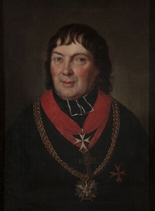 Portrait of Alojzy Osiński (1770–1842), mitred prelate of Olyka