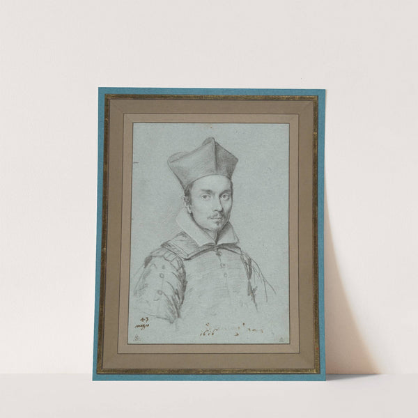 Portrait of an Ecclesiastic, perhaps of the Mignanelli family by Ottavio Leoni