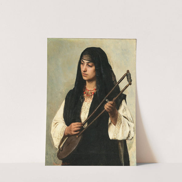 Portrait of an Egyptian Woman with Tanbura by Marie Müller