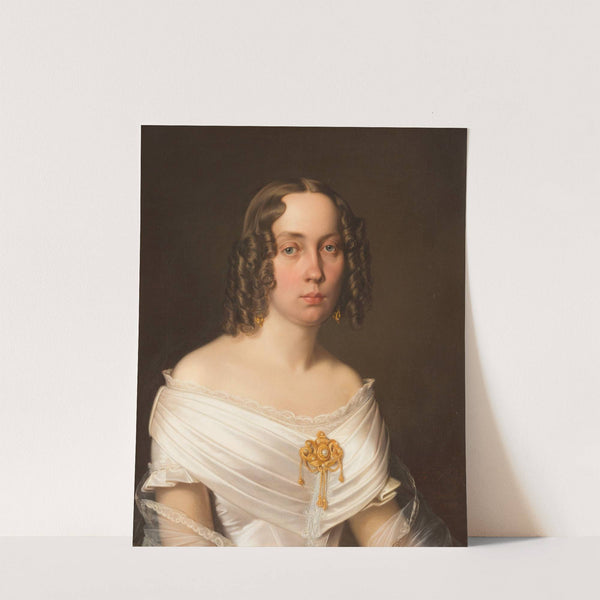 Portrait of an elegant lady by Ferdinand Friedrich Wilhelm Weiss