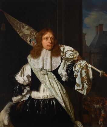 Portrait of an ensign of the Leiden civic guard