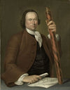 Portrait of an Officer at Sea with Coastal Map and Binoculars in his Hand
