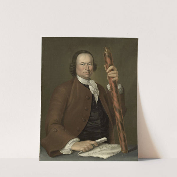 Portrait of an Officer at Sea with Coastal Map and Binoculars in his Hand by John Greenwood