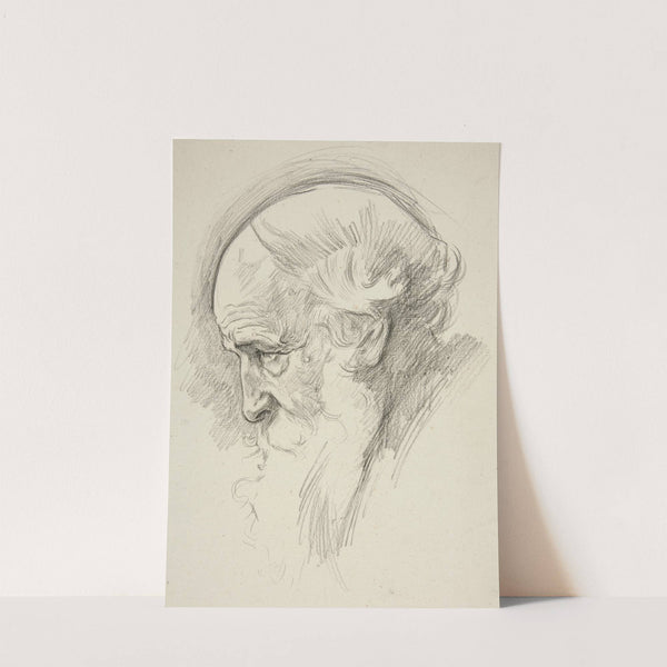 Portrait of an old bearded man, in profile by Edwin Austin Abbey