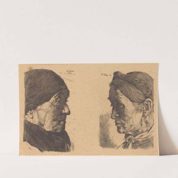 Portrait of an Old Peasant Woman, in Profile to the Right, and Peasant Woman with Closed Eyes (1874) by Wilhelm Leibl