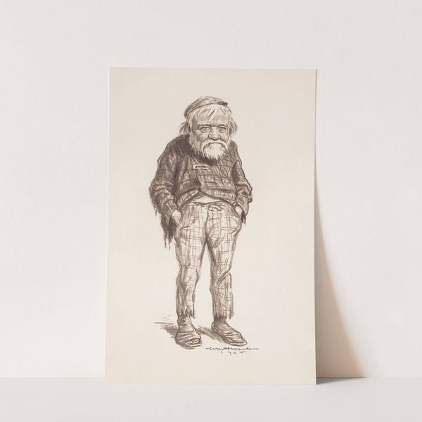 Portrait of an older man in shabby clothes. (1905) by William Henry Walker