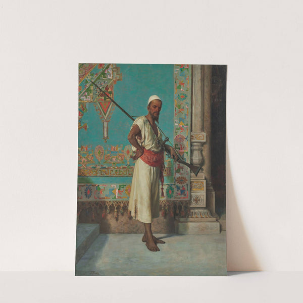 Portrait of an oriental with a gun by Francesco Beda