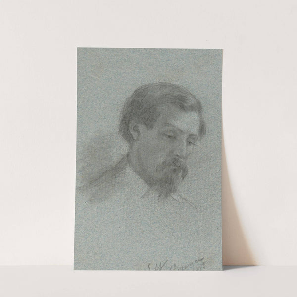 Portrait of an unidentified man, sketch for Signing of the Compact in the Cabin of the Mayflower by Edwin White
