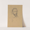 Portrait of an unidentified man, sketch for Signing of the Compact in the Cabin of the Mayflower by Edwin White