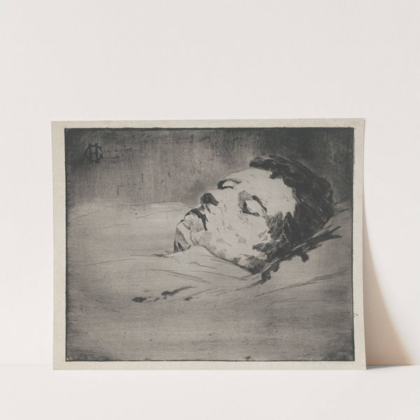 Portrait of an unknown man on his deathbed (1856-1897) by Henri-Charles Guérard